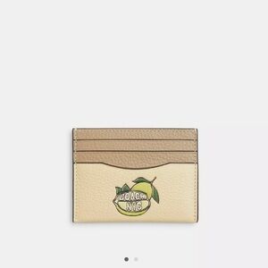 Coach Women's Tan and Cream Card Holder